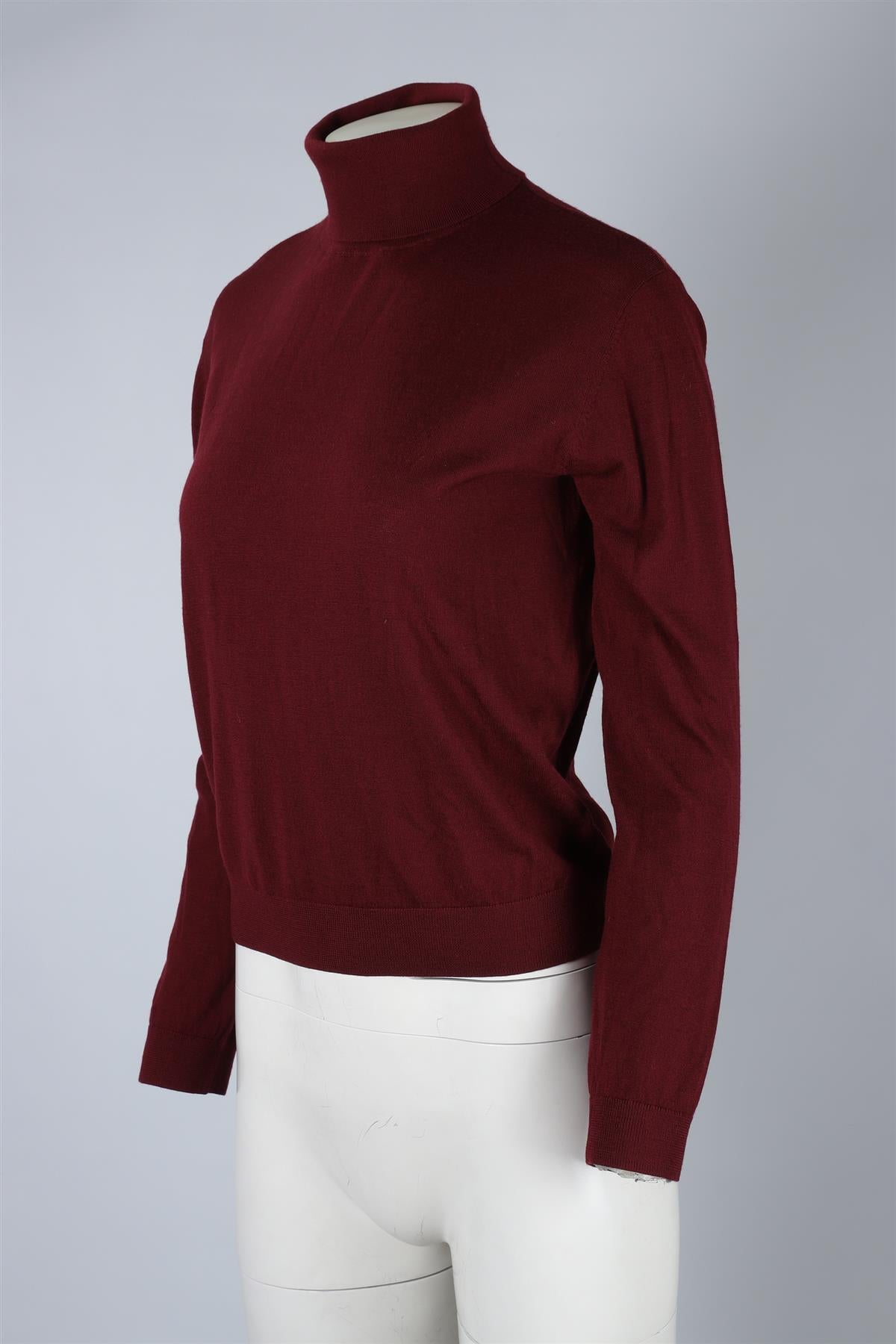 LESET BURGUNDY WOOL SWEATER XSMALL
