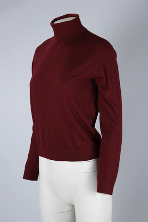 LESET BURGUNDY WOOL SWEATER XSMALL