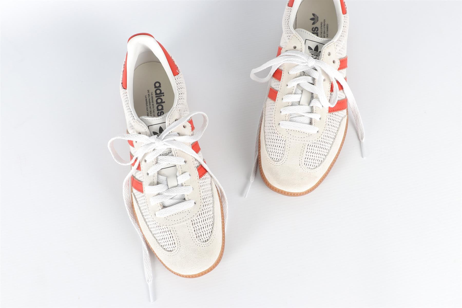 ADIDAS ORIGINALS SAMBA CRYSTAL WHITE MESH SNEAKERS EU 39 ⅓ UK 6 US 6.5