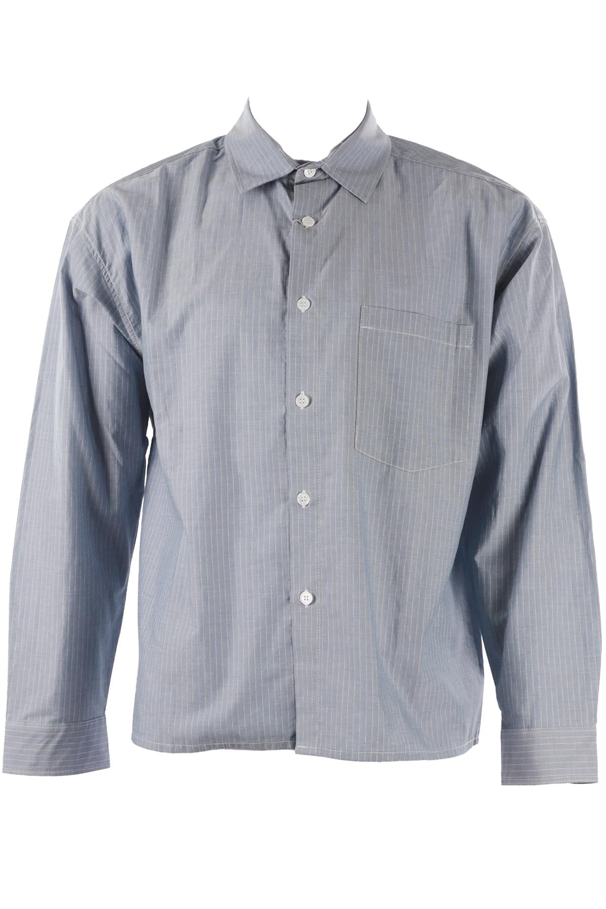 BLUE MEN'S COTTON SHIRT