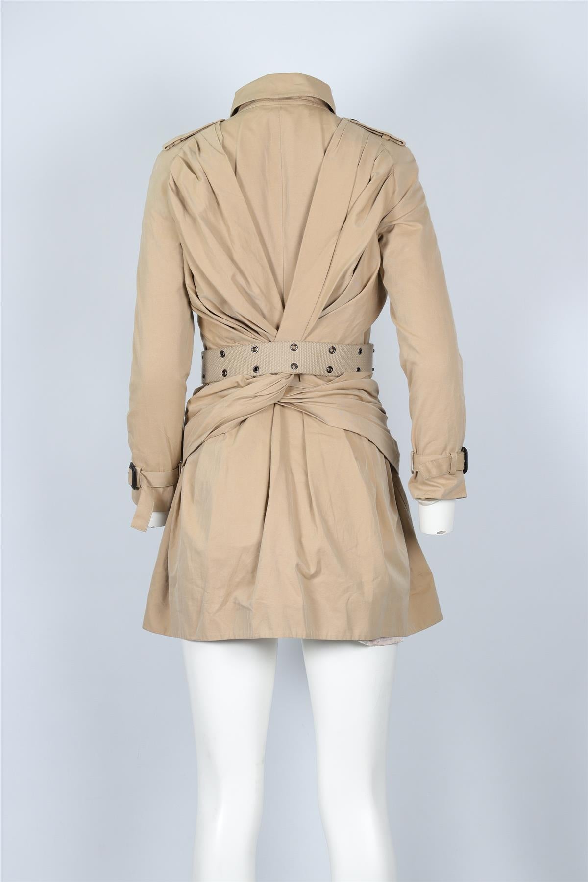 BURBERRY PRORSUM BEIGE COTTON TRENCH COAT IT 38 UK 6