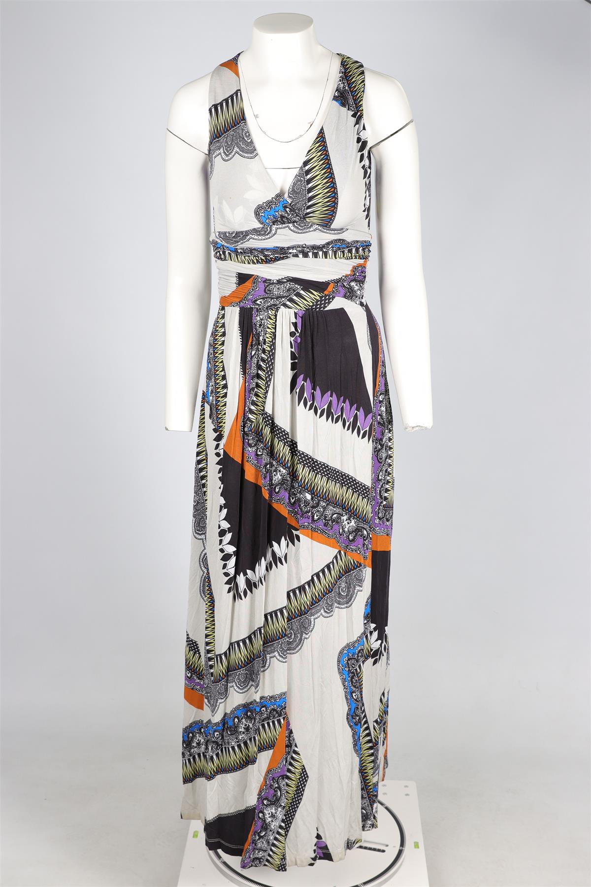 ETRO MULTI JERSEY MAXI DRESS IT 38 UK 6