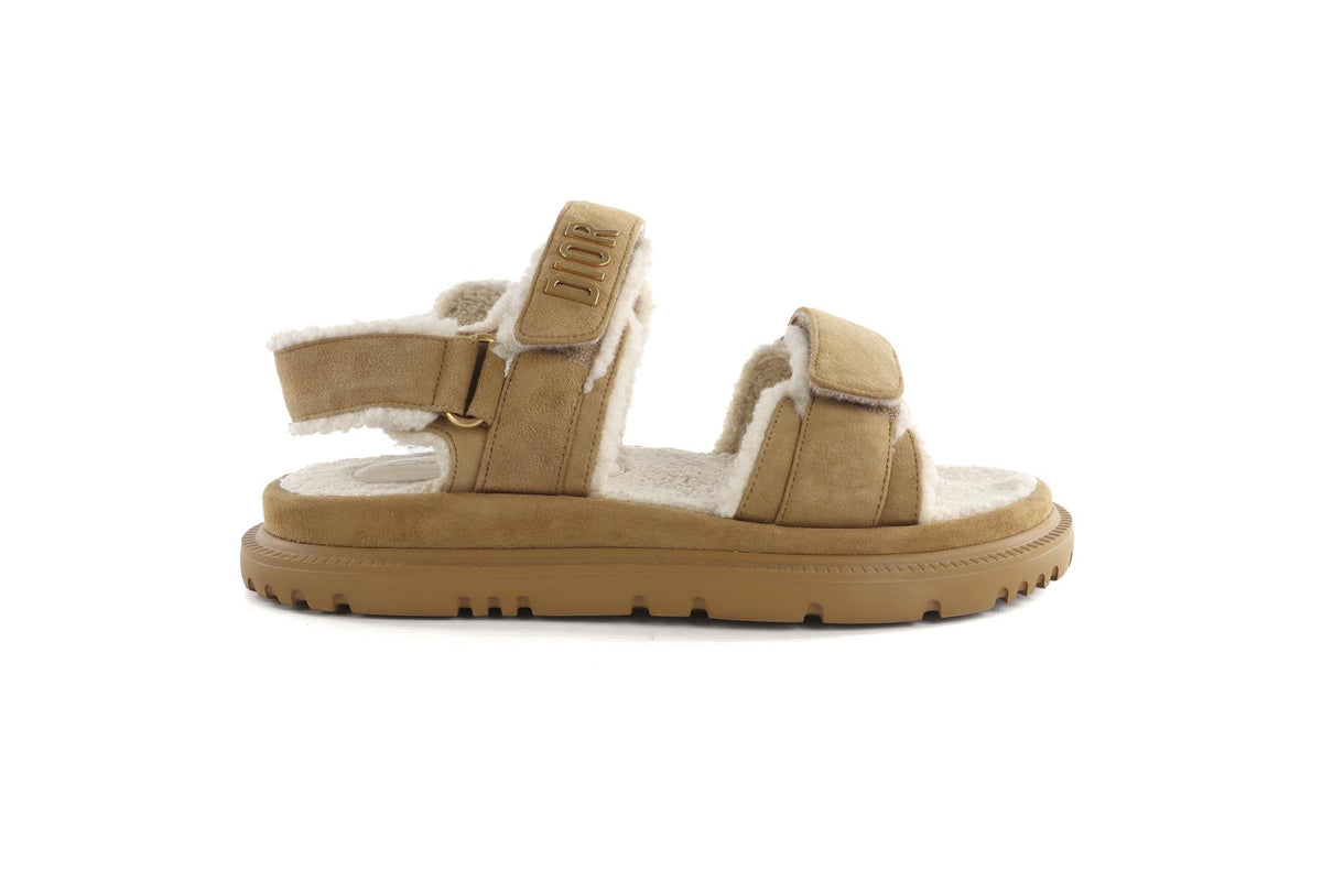 CHRISTIAN DIOR TAN DIORACT SUEDE SANDALS EU 39 UK 6 US 9