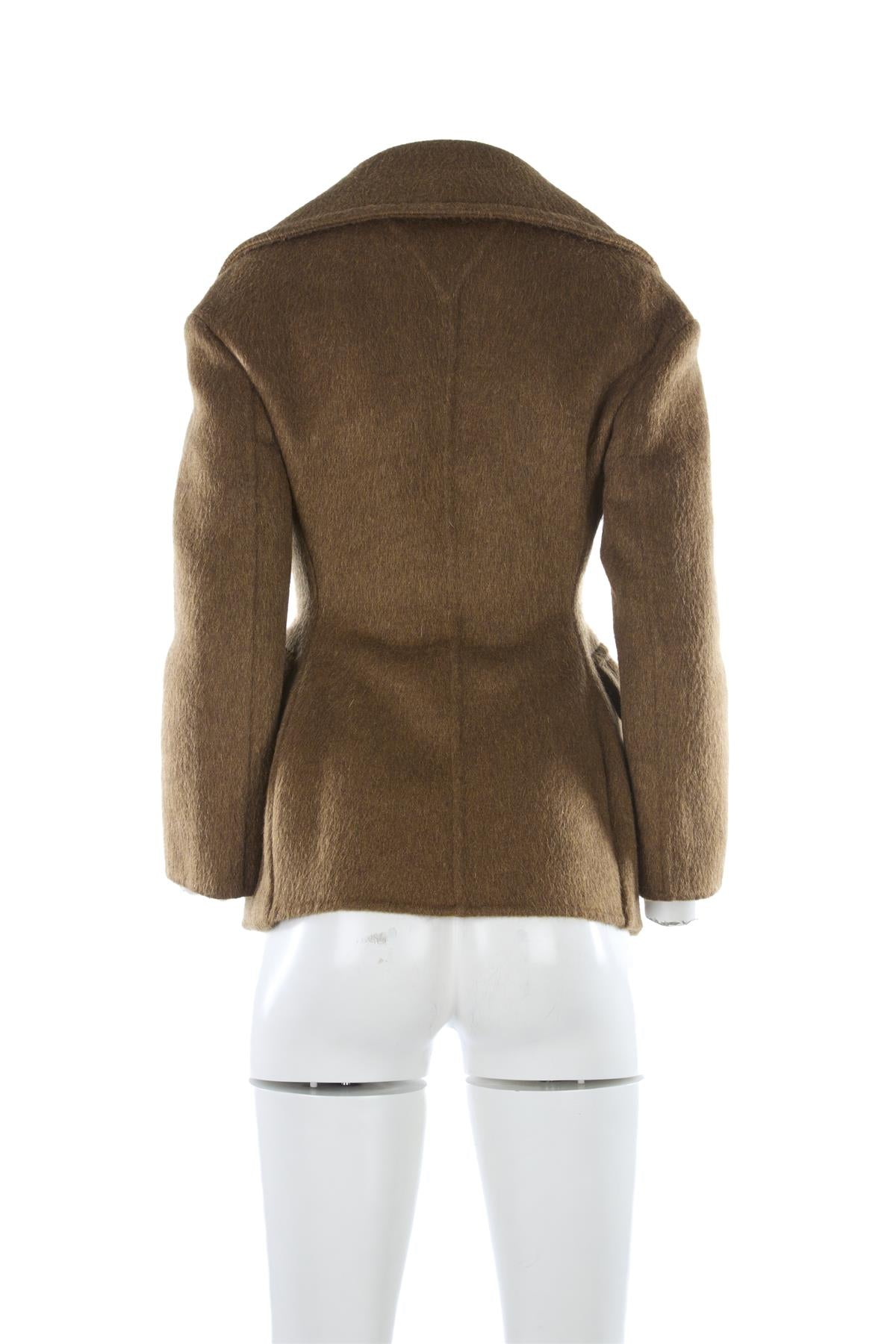 BOTTEGA VENETA KHAKI WOOL JACKET IT 34 UK 2