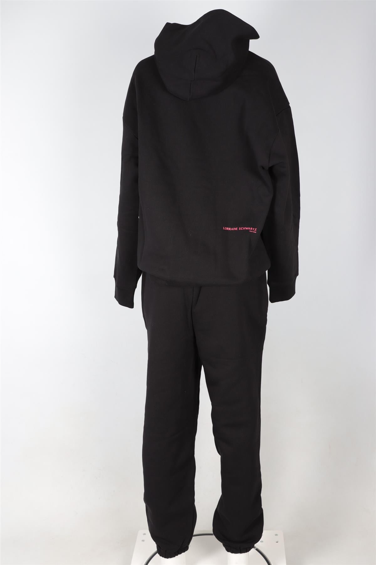PANGAIA + LORRAINE SCHWARTZ BLACK COTTON TRACKSUIT LARGE