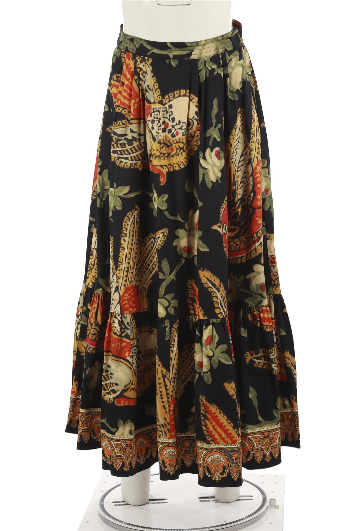 ETRO MULTI COTTON MAXI SKIRT IT 40 UK 8