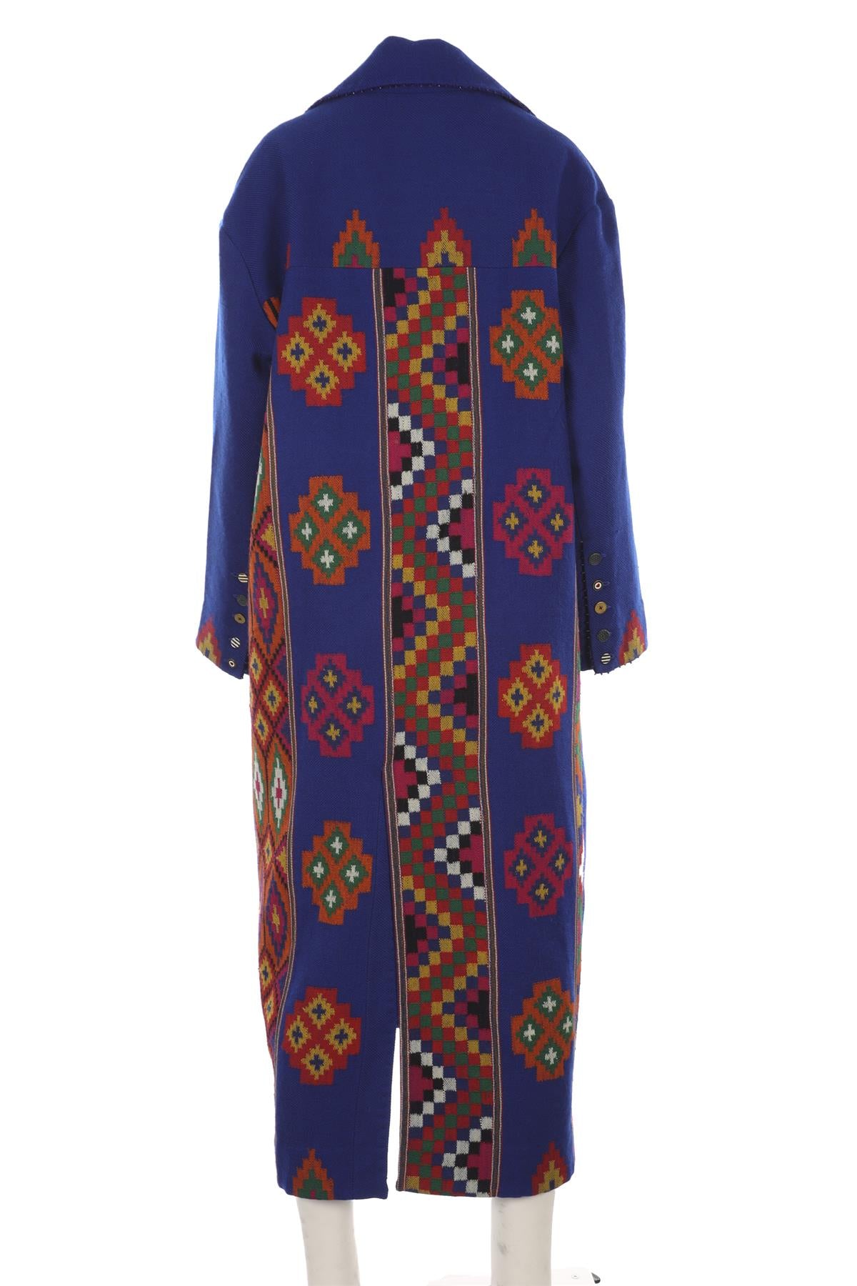 PÉRO BLUE WOOL COAT FR 36 UK 8