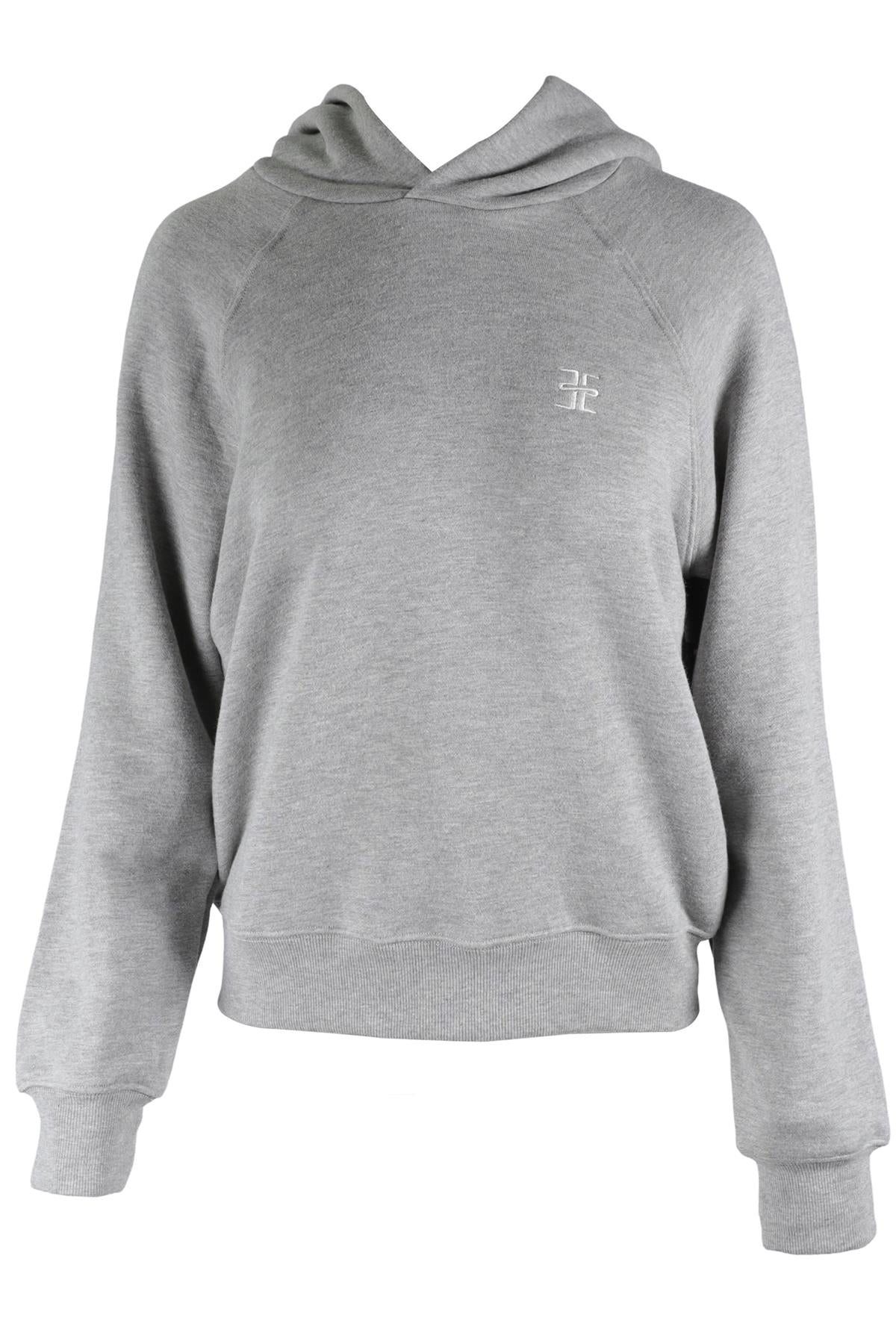 ETERNE GREY COTTON HOODIE LARGE