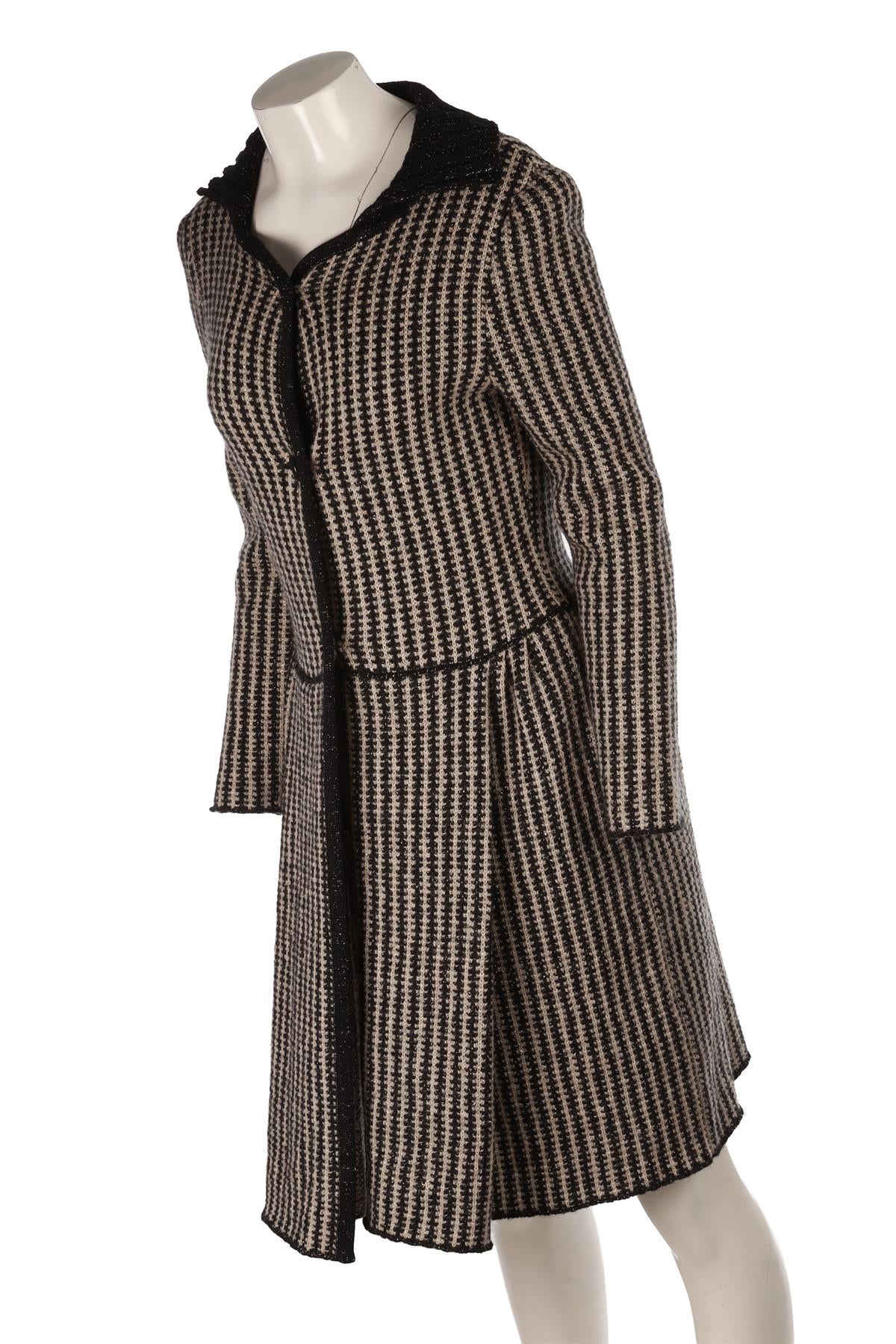 BLACK WOOL CARDIGAN