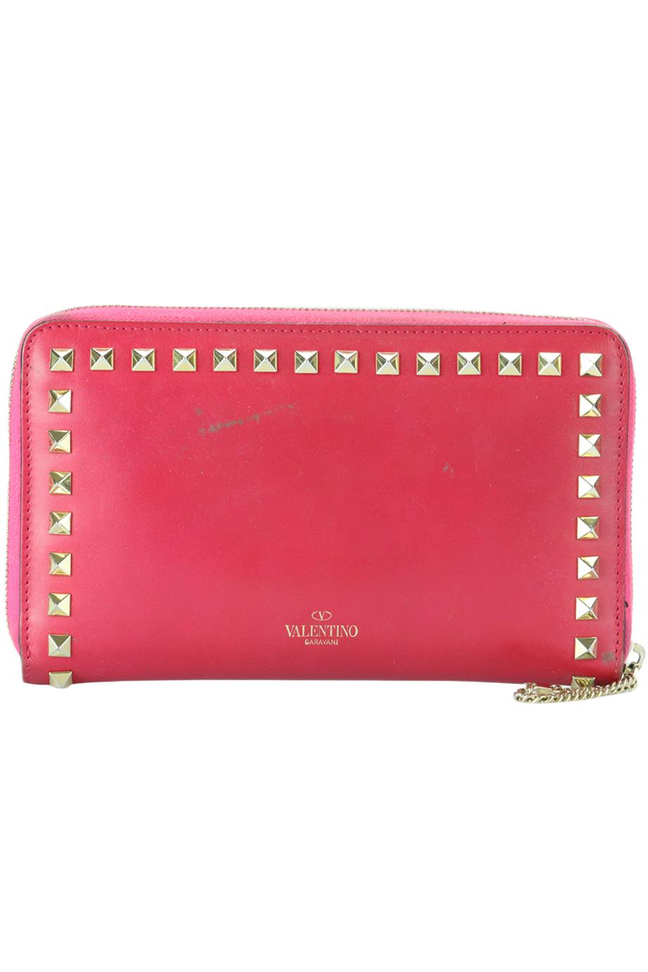 VALENTINO GARAVANI ROCKSTUD LEATHER WALLET