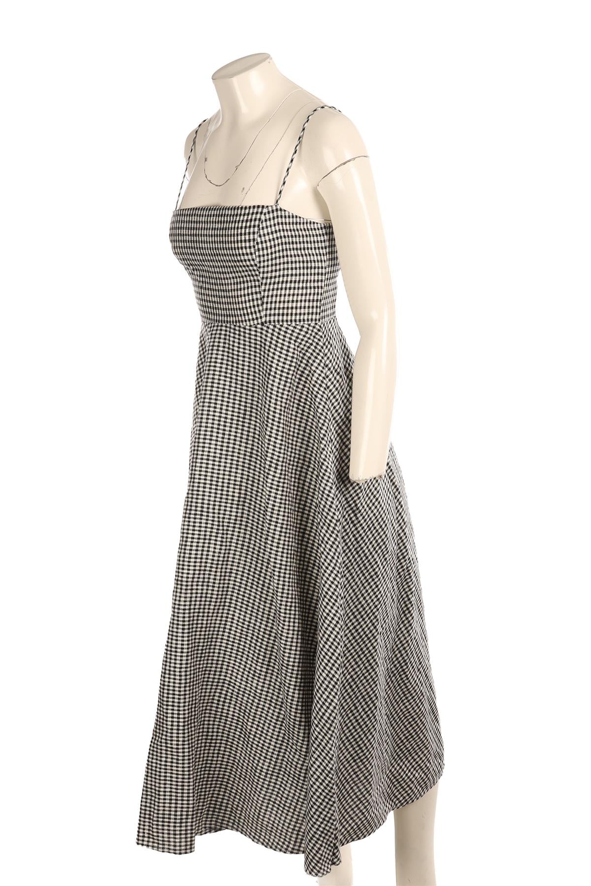 REFORMATION BLACK LINEN MAXI DRESS US 2 UK 6