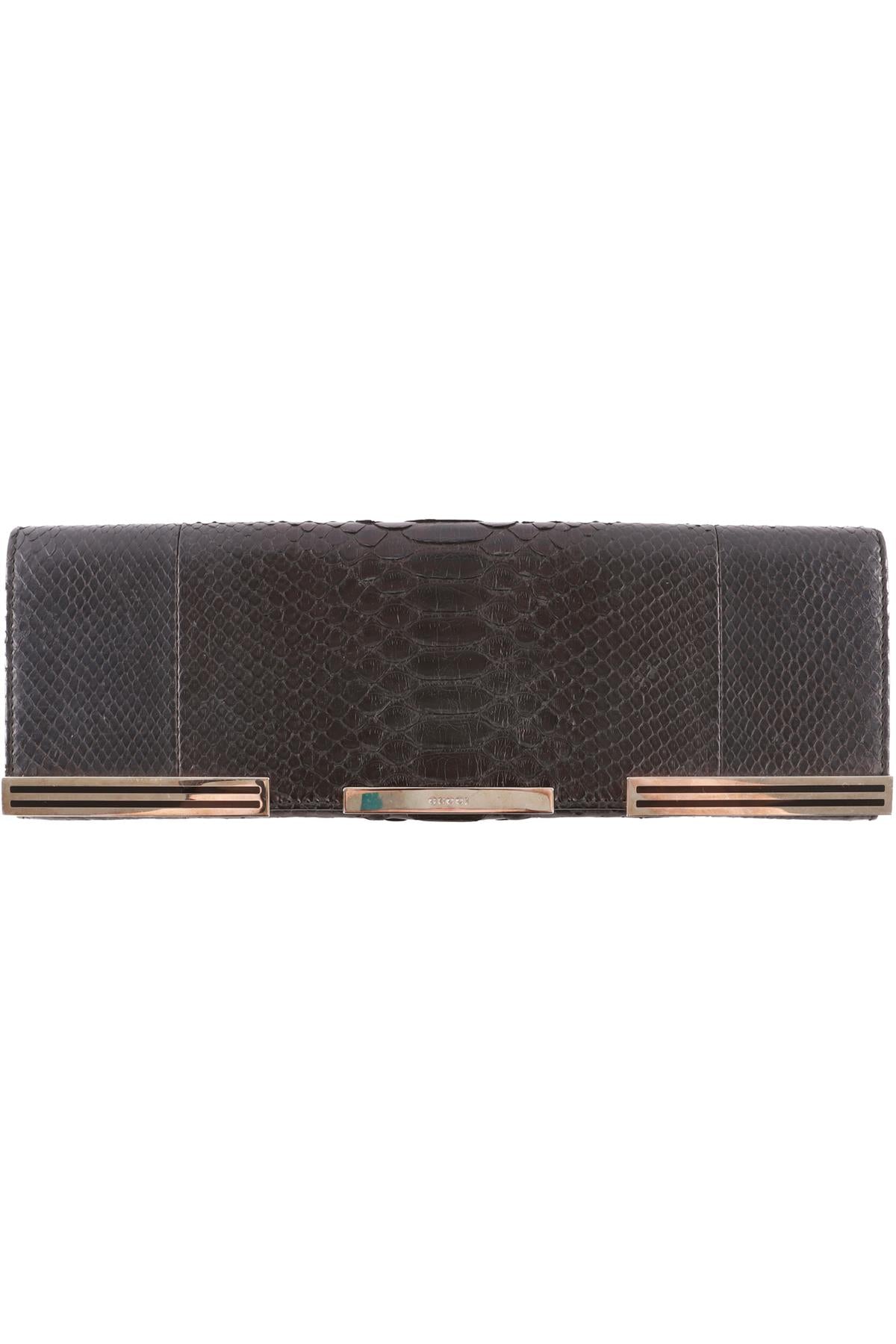 GUCCI BLACK SNAKESKIN CLUTCH