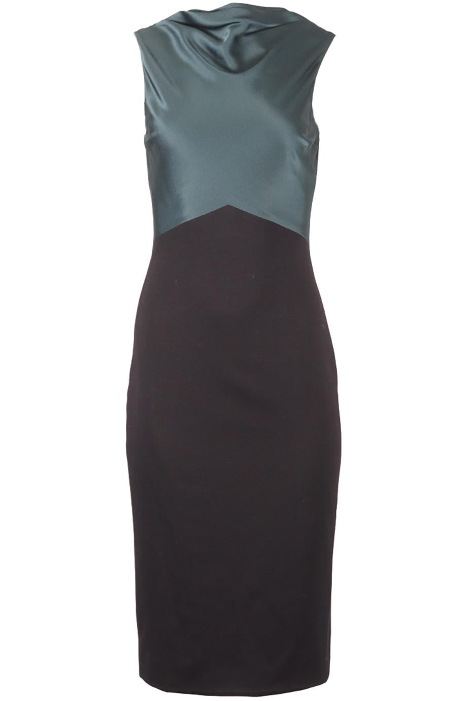 JASON WU SATIN AND JERSEY MIDI DRESS US 6 UK 10