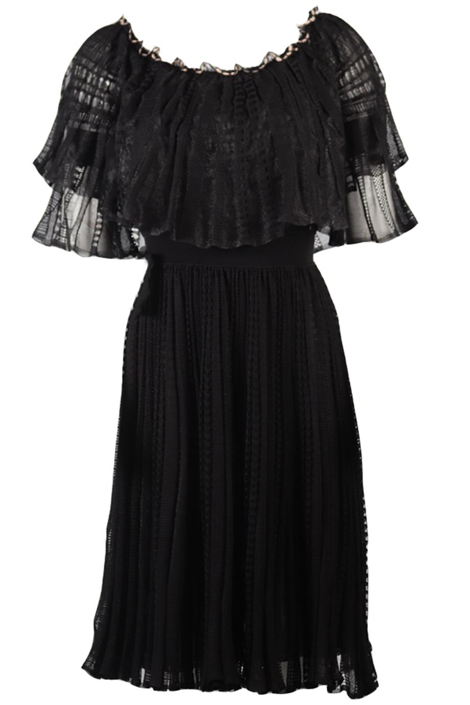 ALEXANDER MCQUEEN SILK BLEND MIDI DRESS MEDIUM