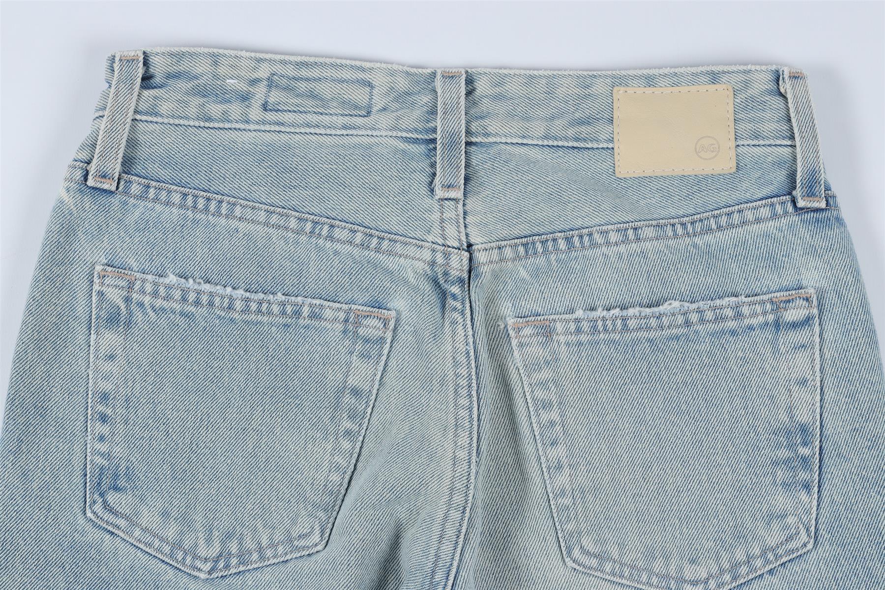 ADRIANO GOLDSCHMIED BLUE HIGH RISE STRAIGHT LEG JEANS W23 UK 4