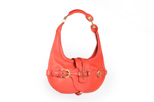 JIMMY CHOO ORANGE TULITA LEATHER SHOULDER BAG