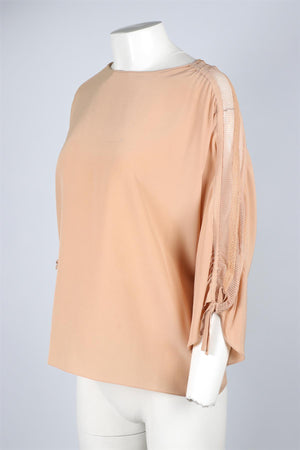 CHLOÉ BEIGE COTTON TOP FR 40 UK 12