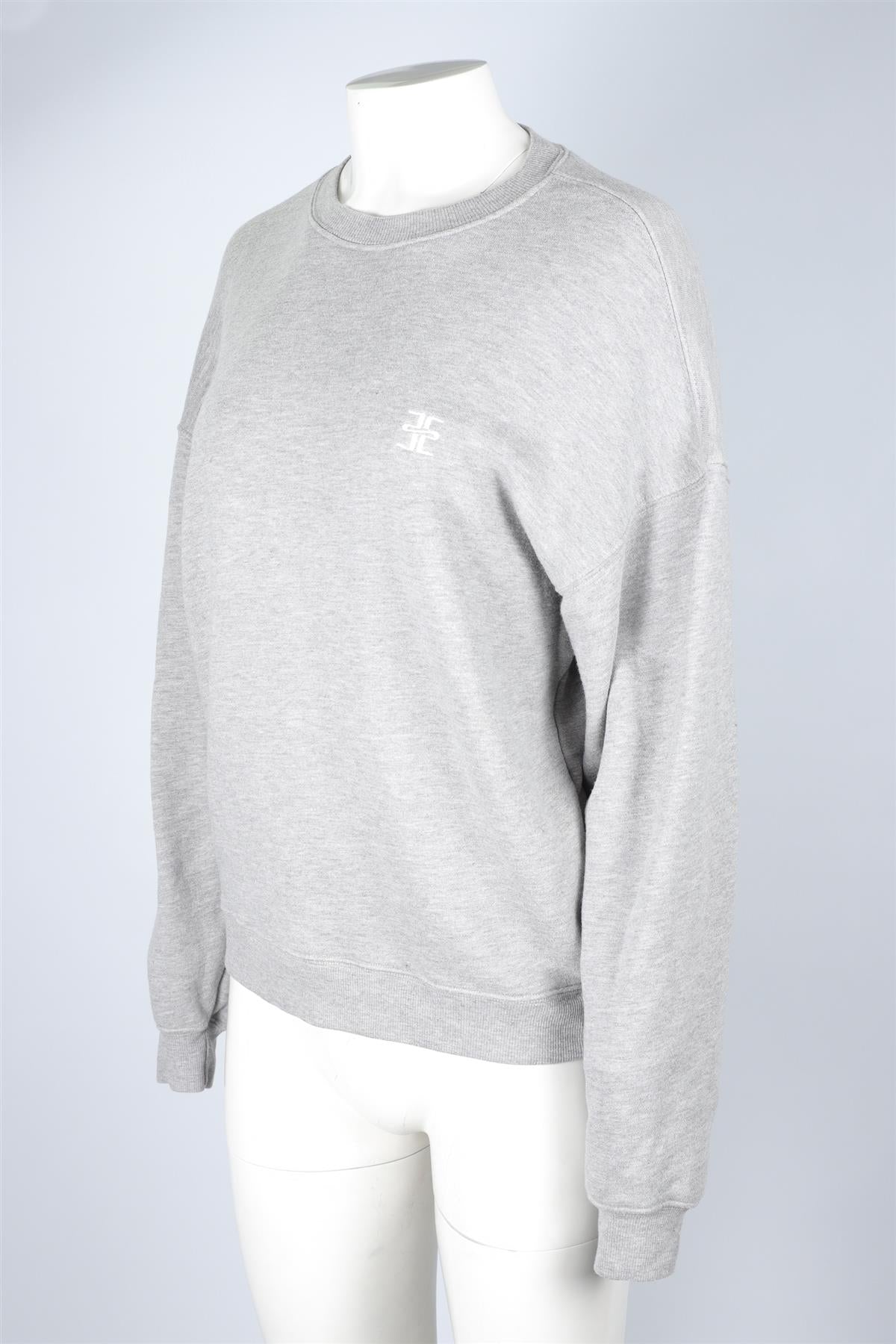 ETERNE GREY COTTON SWEATSHIRT XSMALL