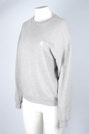 ETERNE GREY COTTON SWEATSHIRT XSMALL