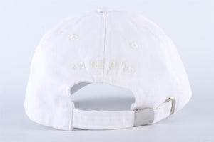 ANINE BING WHITE COTTON BASEBALL CAP ONE SIZE