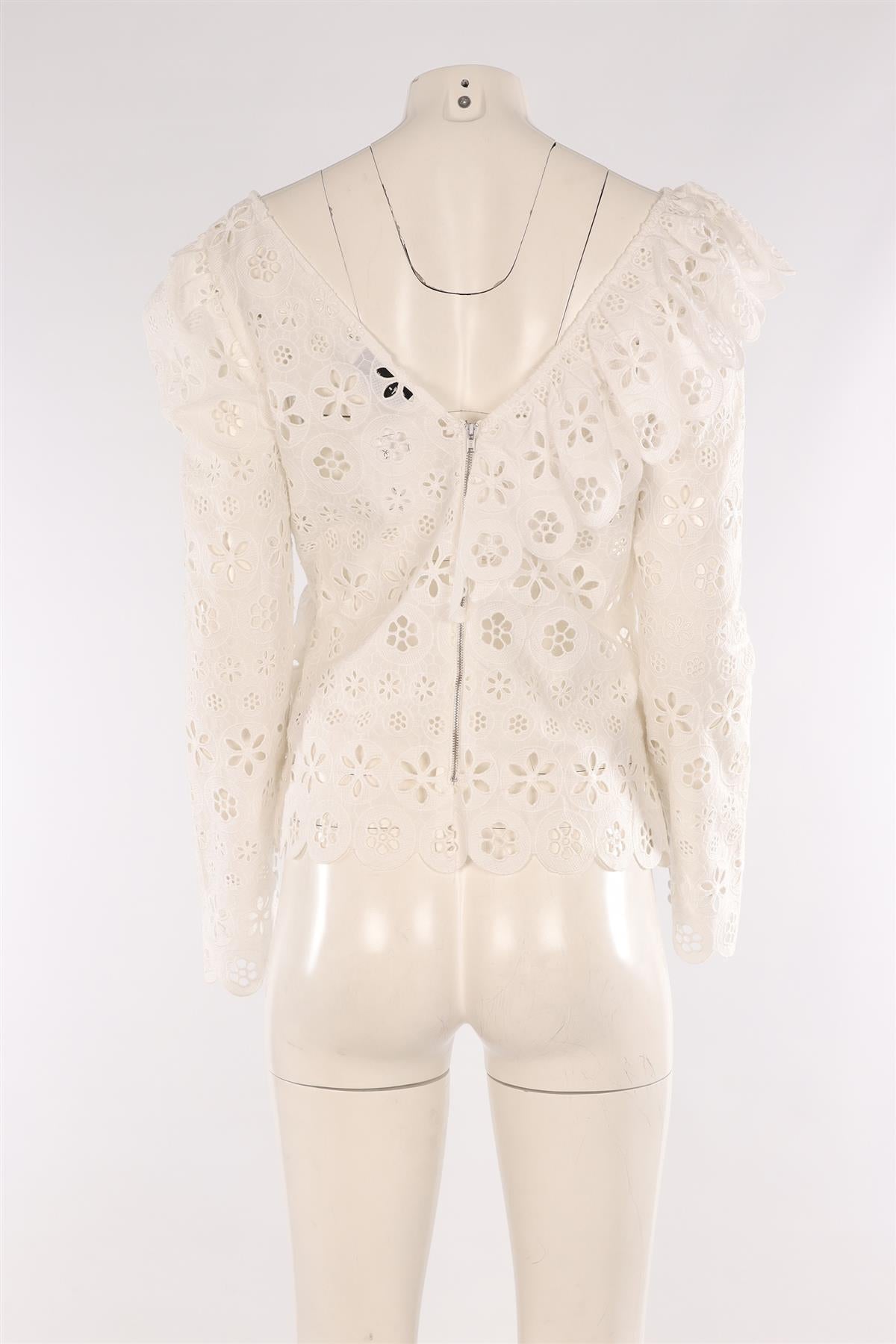 SELF-PORTRAIT WHITE LACE TOP UK 10