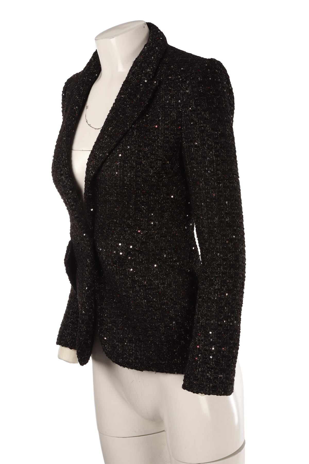 BLACK TWEED BLAZER