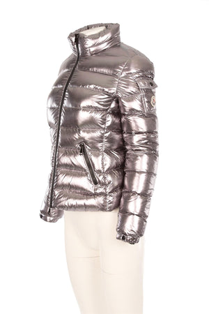 MONCLER SILVER PADDED DOWN JACKET 0 UK 6