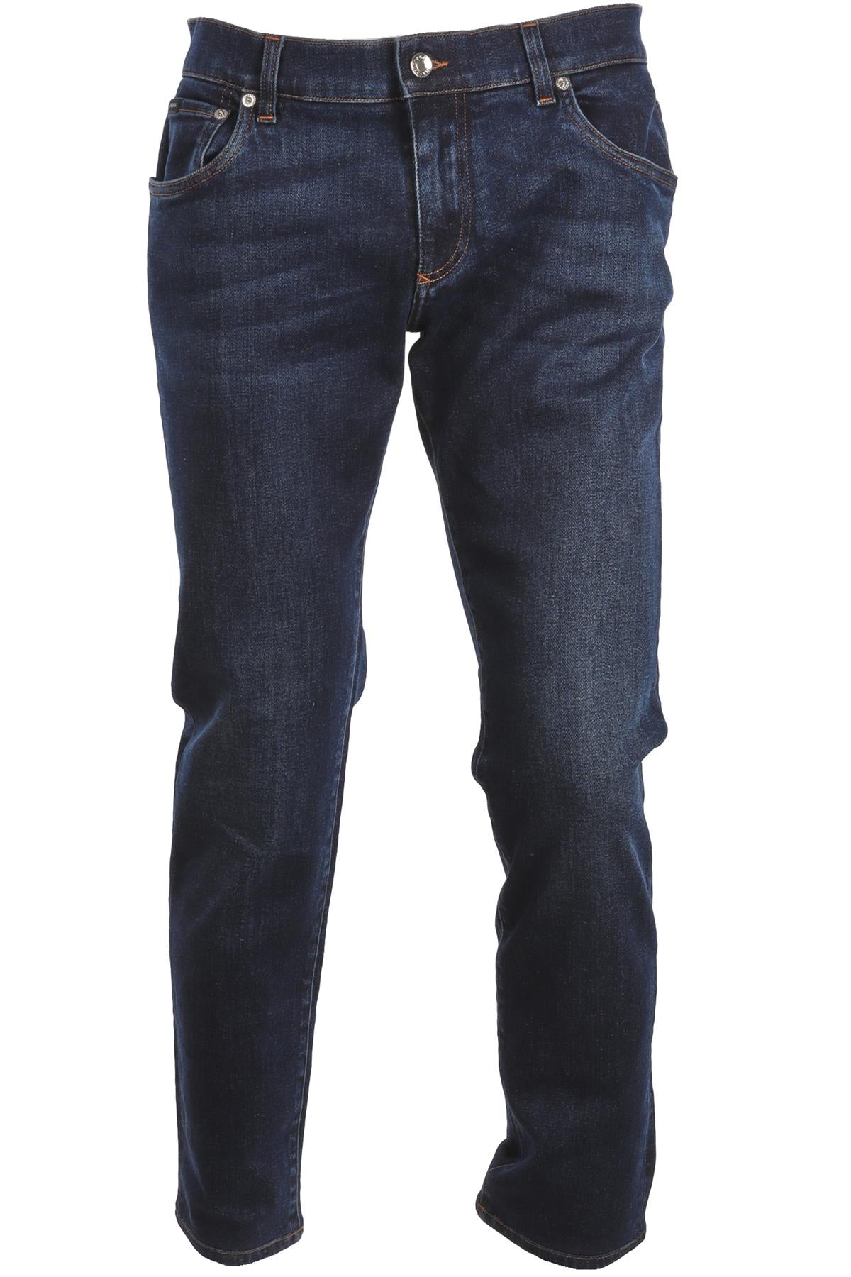 DOLCE & GABBANA BLUE MEN'S MID RISE STRAIGHT LEG JEANS IT 50 UK 34