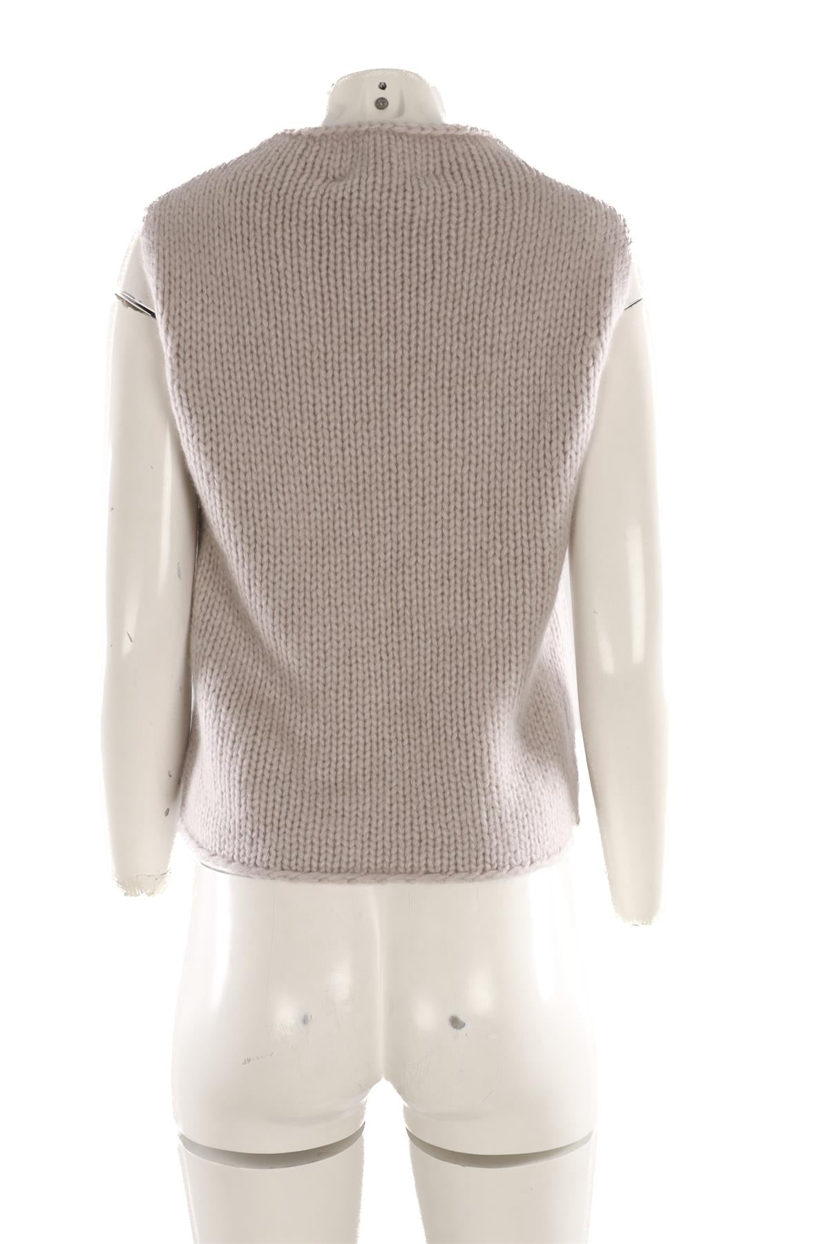 IRIS VON ARNIM GREY CASHMERE VEST SMALL