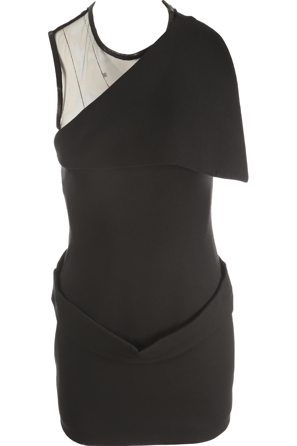 GIVENCHY BLACK CREPE MINI DRESS SMALL