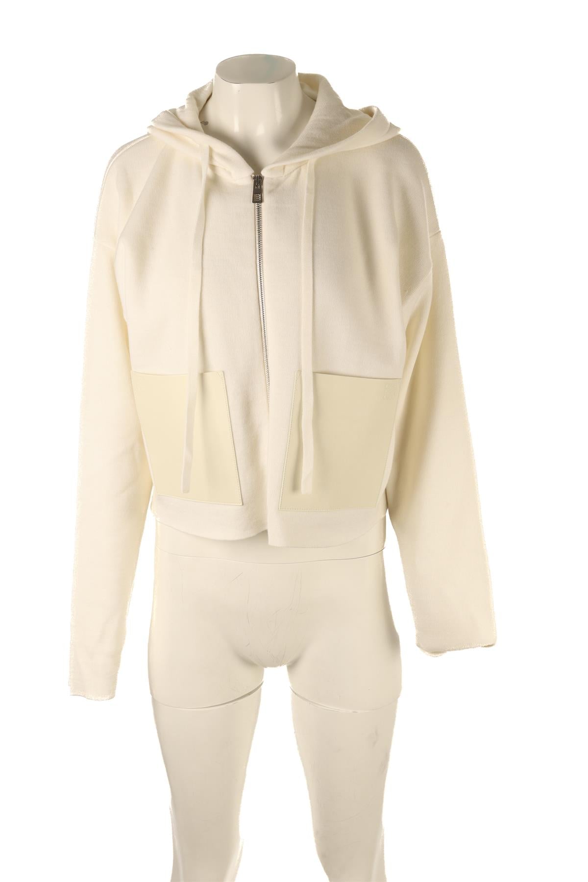 LOEWE CREAM WOOL HOODIE MEDIUM