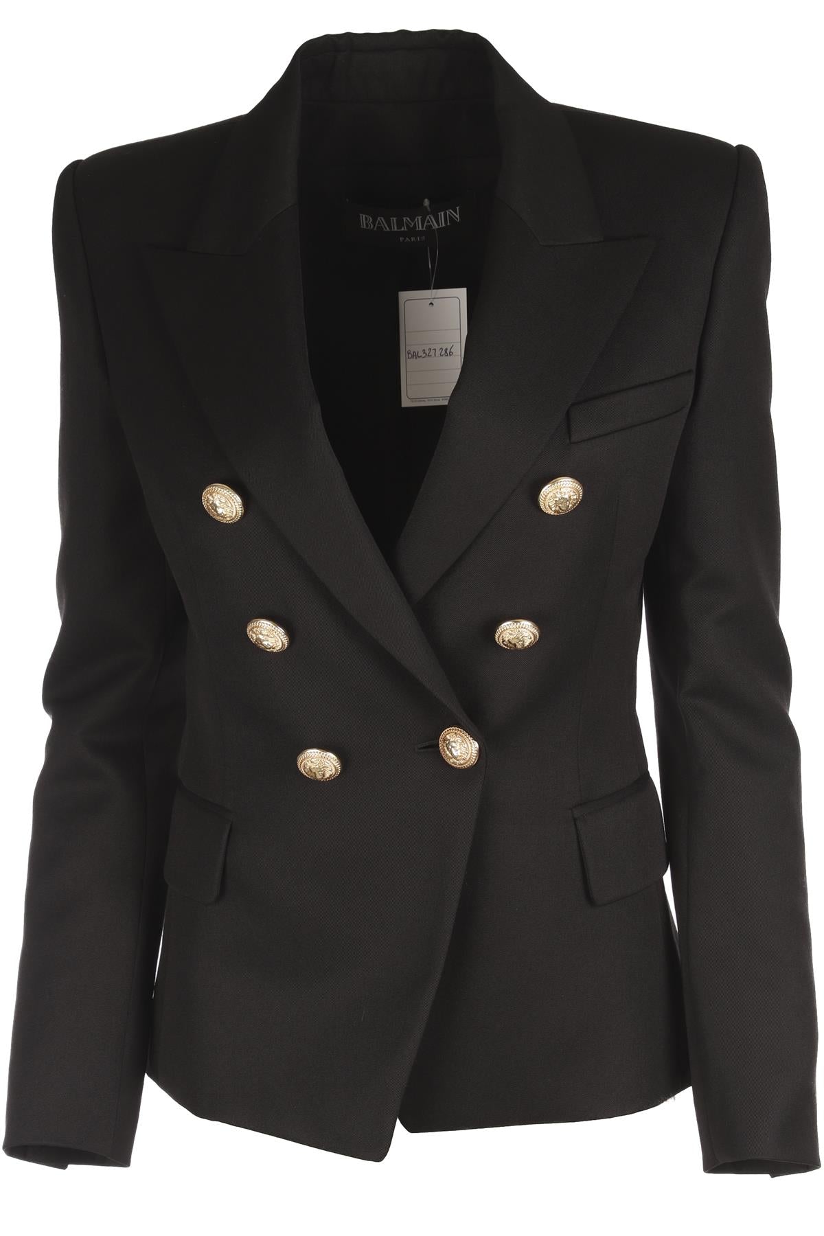 BALMAIN BLACK WOOL JACKET FR 38 UK 10