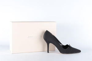JIMMY CHOO BLACK GROSGRAIN PUMPS EU 38 UK 5 US 8