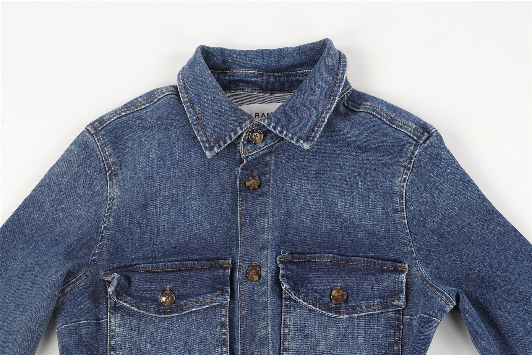 FRAME BLUE DENIM JUMPSUIT XSMALL