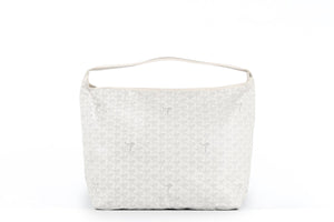 GOYARD WHITE BOHÈME HOBO COATED CANVAS SHOULDER BAG