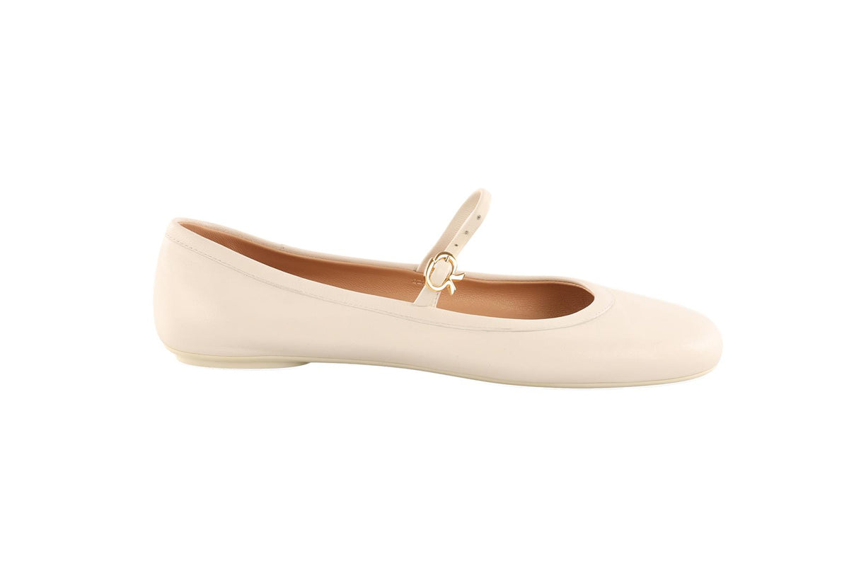 GIANVITO ROSSI WHITE LEATHER BALLET FLATS EU 36 UK 3 US 6