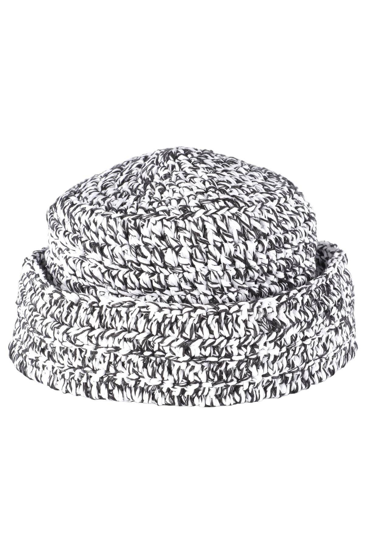 GIORGIO ARMARNI WHITE RAFFIA HAT MEDIUM