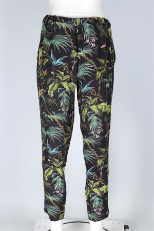 GUCCI BLACK SILK STRAIGHT LEG PANTS IT 46 UK 14