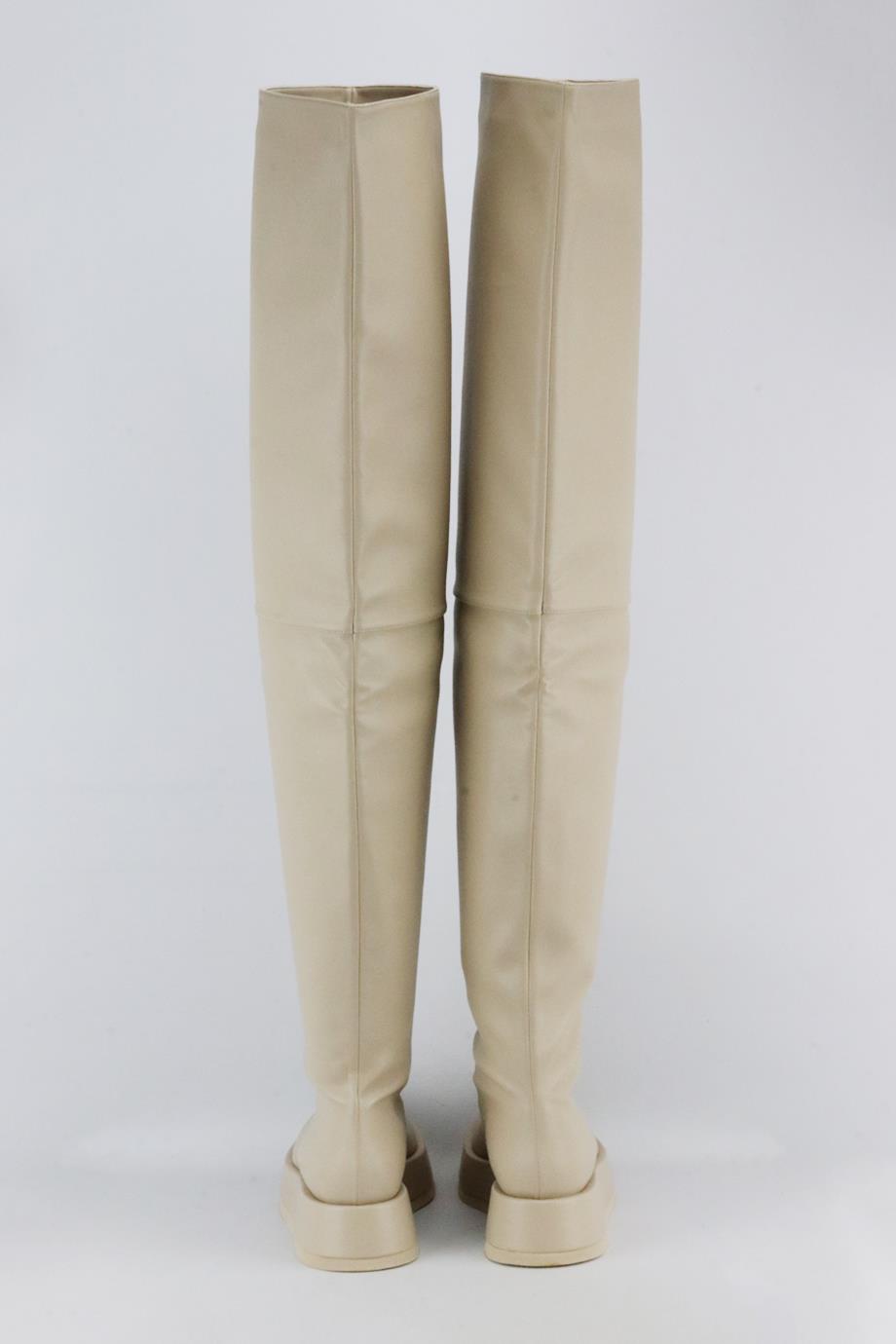 GIA BORGHINI + RHW ROSIE 10 FAUX LEATHER OVER THE KNEE BOOTS EU 38 UK 5 US 8