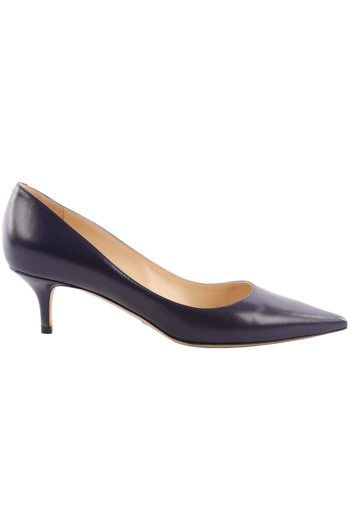 JIMMY CHOO NAVY LEATHER PUMPS EU 36.5 UK 3.5 US 6.5