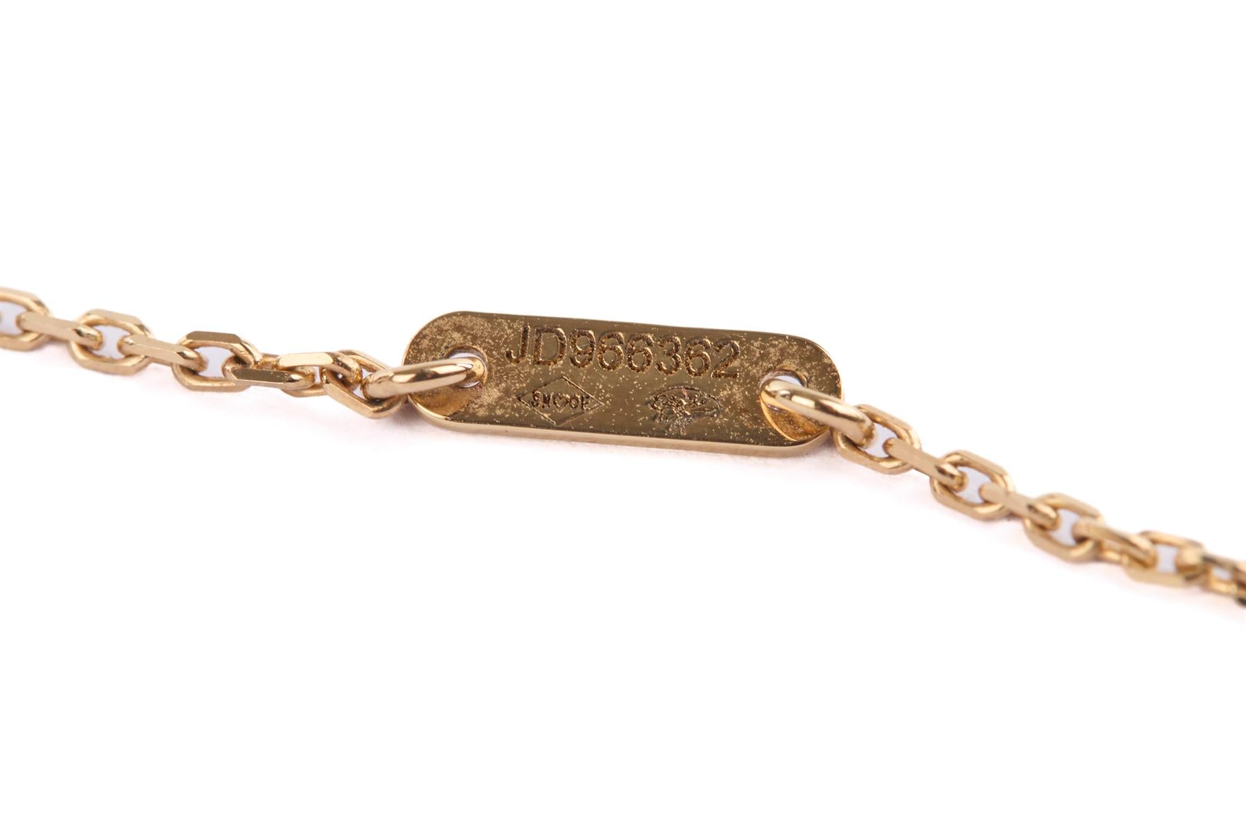 VAN CLEEF & ARPELS SWEET ALHAMBRA 18K YELLOW GOLD AND MOTHER OF PEARL NECKLACE