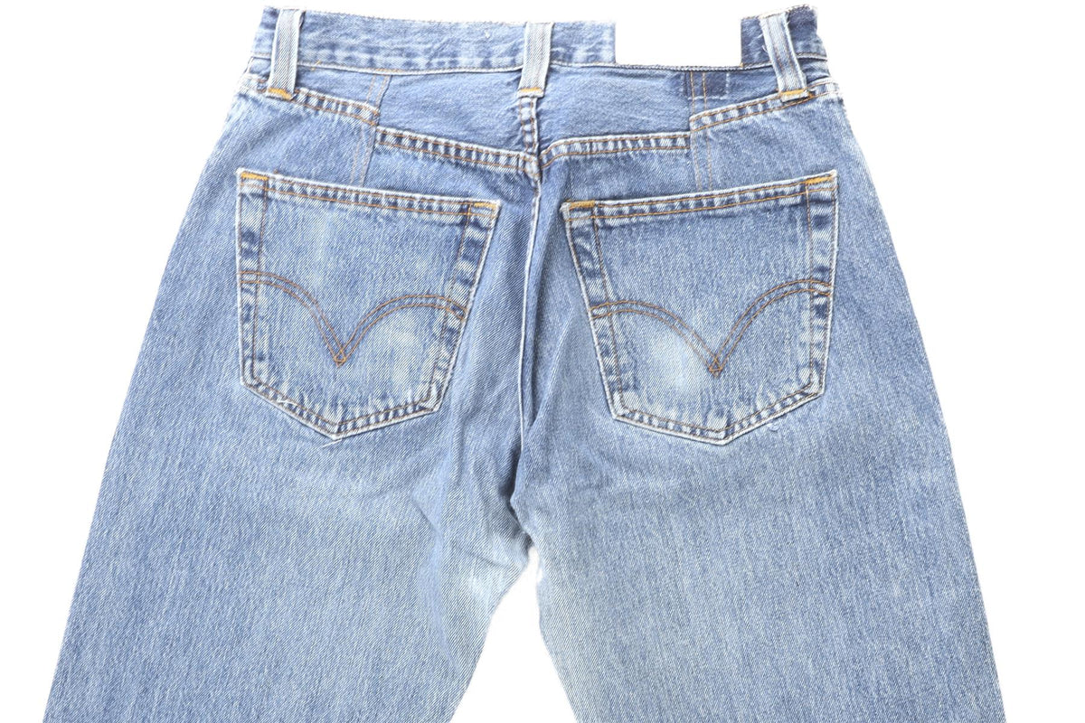 RE/DONE + LEVI'S BLUE HIGH RISE STRAIGHT LEG JEANS W25 UK 6/8