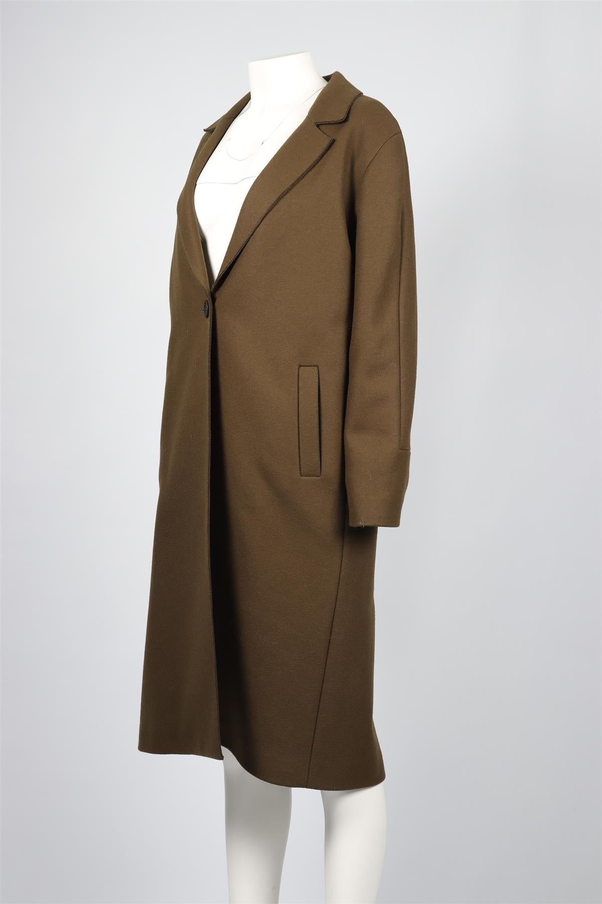 MASSCOB GREEN CASHMERE AND WOOL BLEND COAT FR 36 UK 8