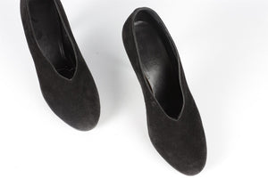 HERMÈS BLACK SUEDE PUMPS EU 38 UK 5 US 8