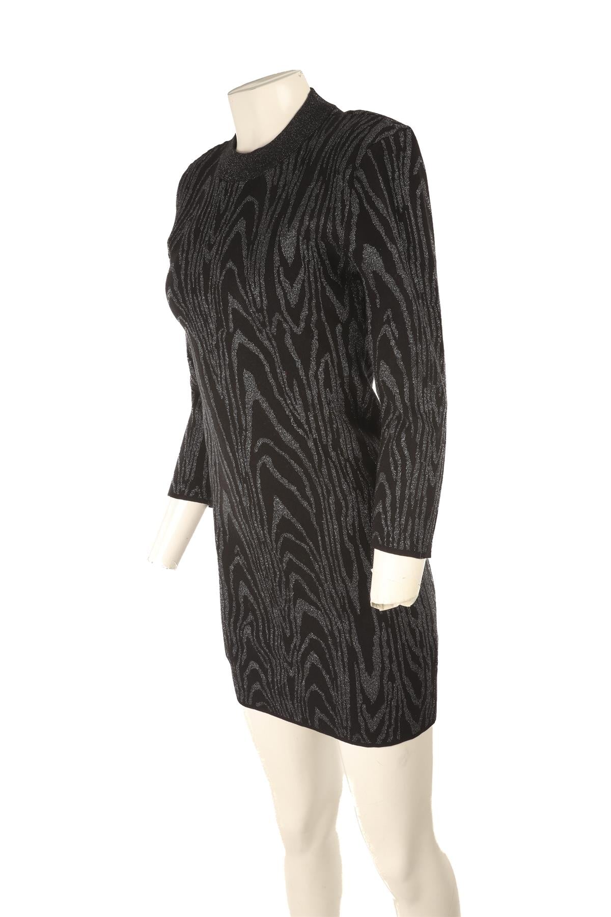 A.L.C BLACK KNIT MINI DRESS LARGE