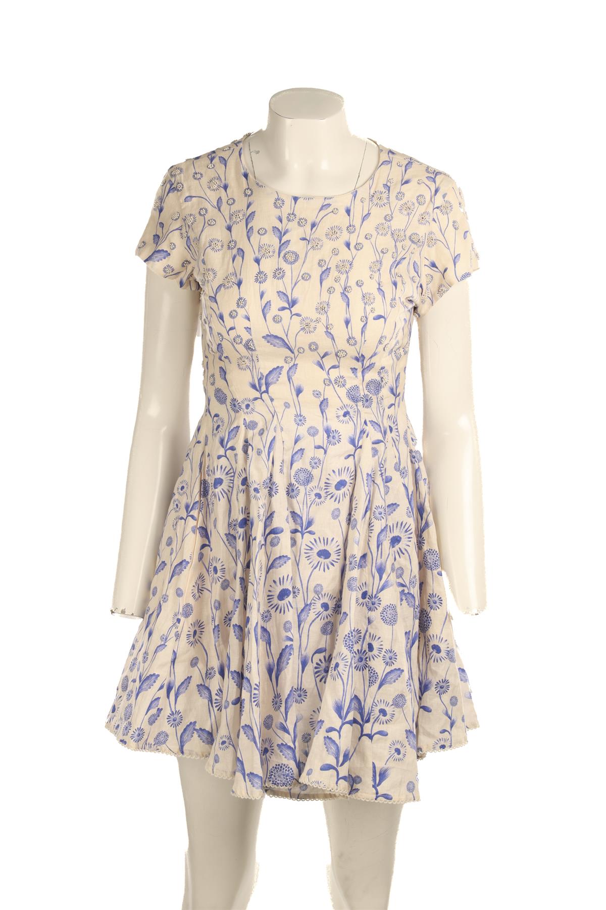 AGUA BY AGUA DE BENDITA MULTI LINEN MINI DRESS XSMALL