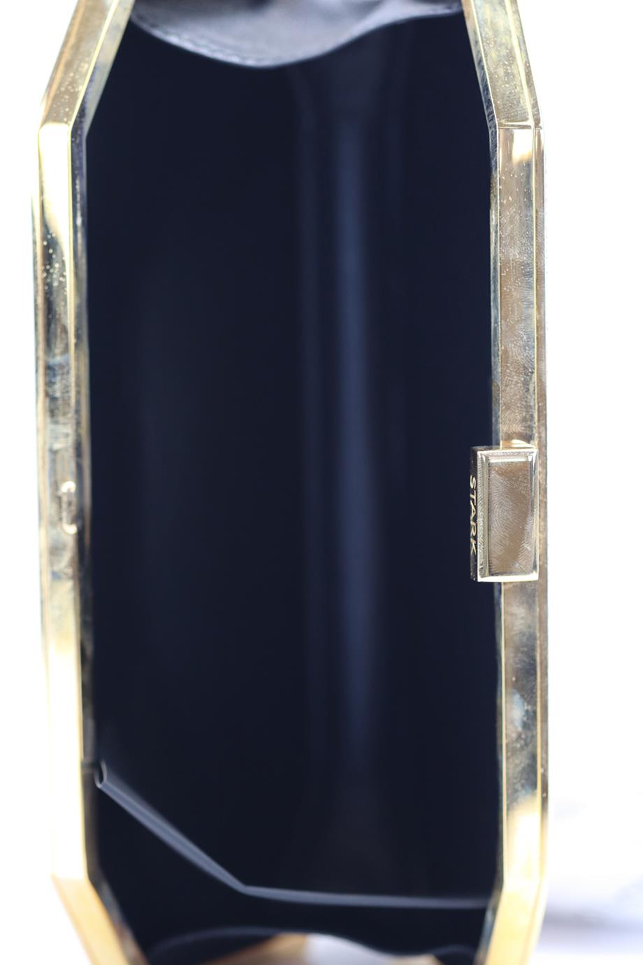 STARK CRYSTAL EMBELLISHED GOLD TONE CLUTCH