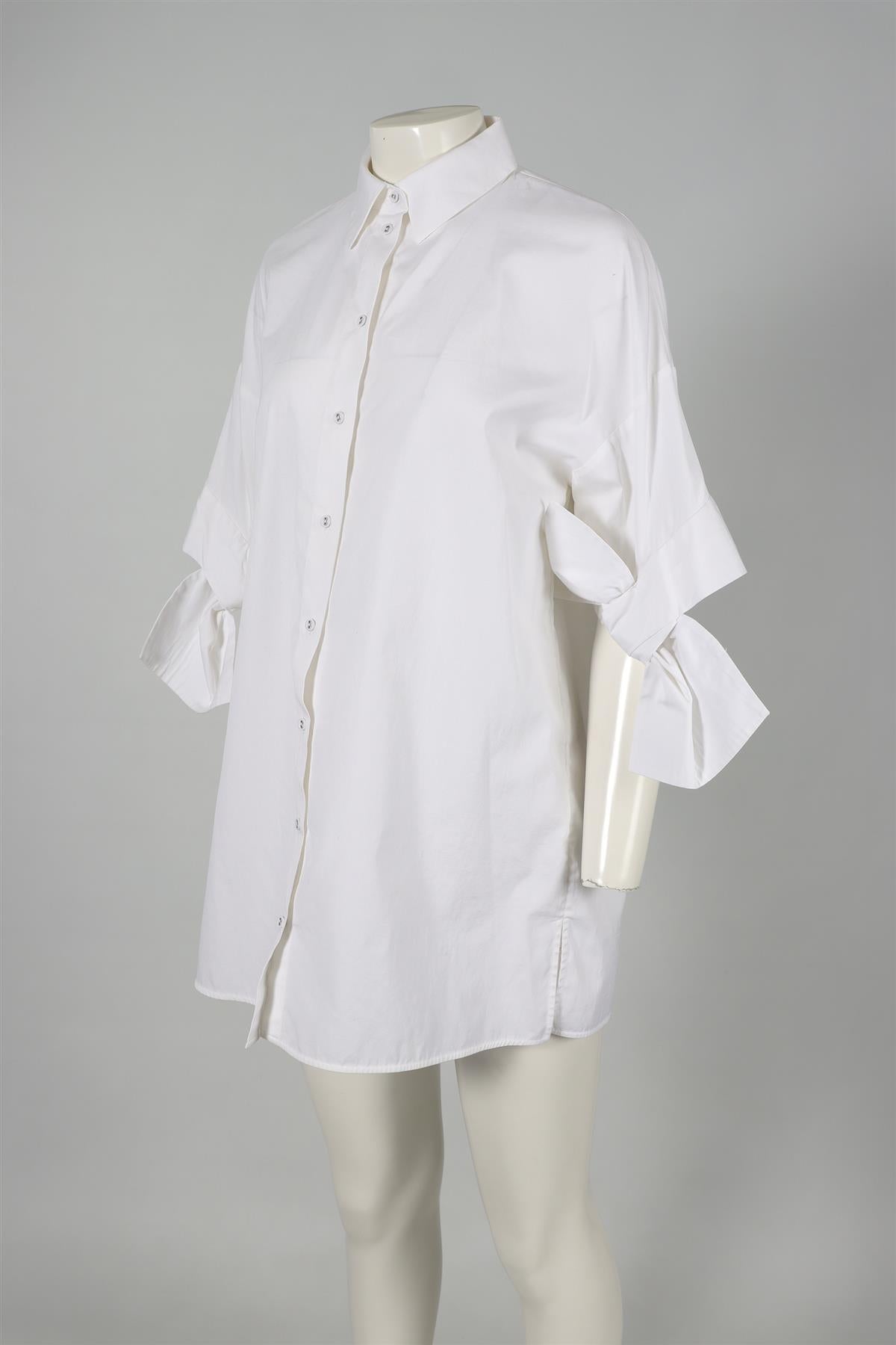 VICTORIA VICTORIA BECKHAM WHITE COTTON SHIRT UK 14