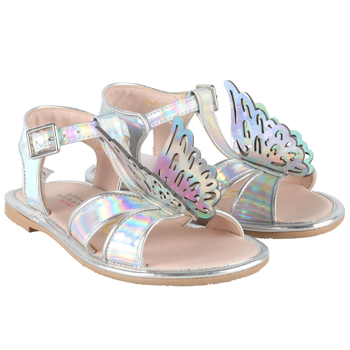 SOPHIA WEBSTER SILVER KIDS GIRLS SANDALS EU 28 UK 10 US 11