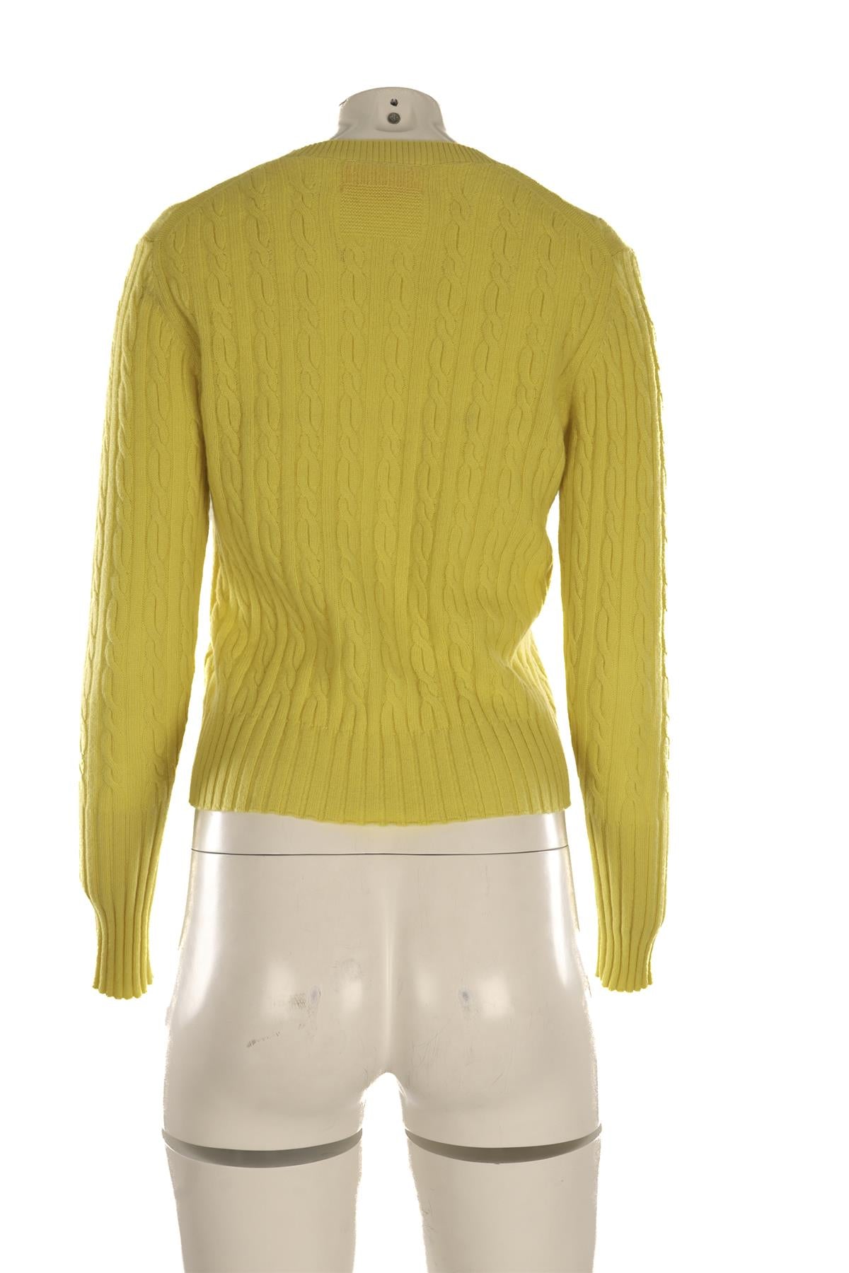 GUEST IN RESIDENCE YELLOW CASHMERE SWEATER MEDIUM